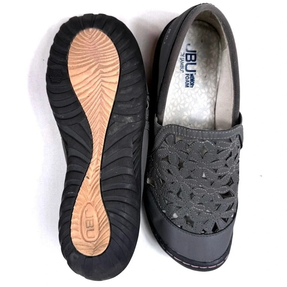 Women's JBU‎ Wildflower MEMORY FOAM BY Jambu Slip On Gray 7.5 M